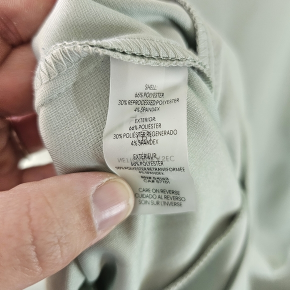 Calvin Klein Crew Neck Short Tulip Sleeve Solid Sheath Stretch Dress Sage Green - Picture 7 of 12